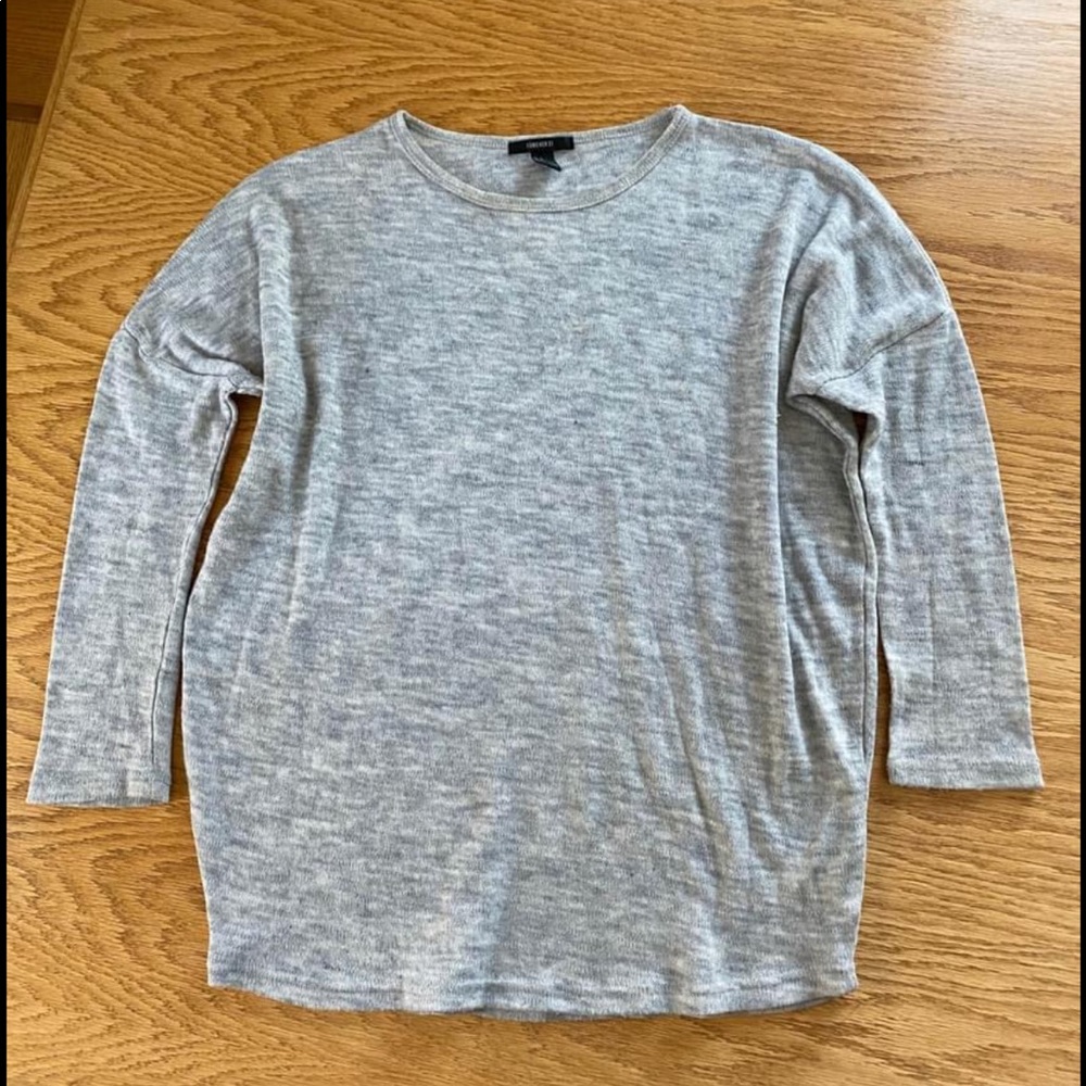 Slouchy Grey Sweater | Forever 21